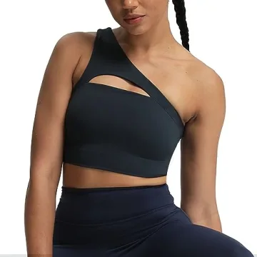 Aoxjox Women's Stylish One-Shoulder Sports Bra for Fitness