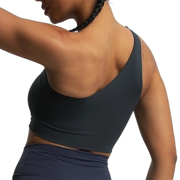 Aoxjox Women's Stylish One-Shoulder Sports Bra for Fitness