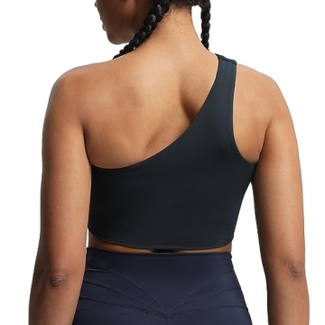 Aoxjox Women's Stylish One-Shoulder Sports Bra for Fitness