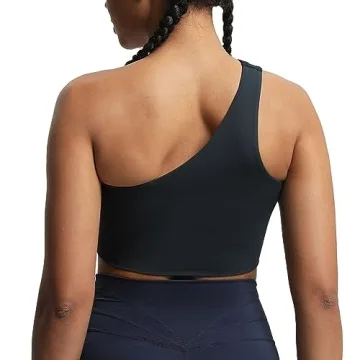 Aoxjox Women's Stylish One-Shoulder Sports Bra for Fitness
