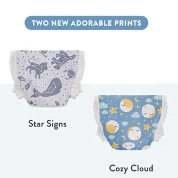 The Honest Company Clean Conscious Overnight Diapers | Plant-Based, Sustainable | Cozy Cloud + Star ...