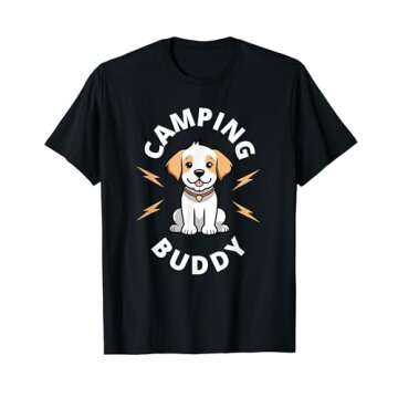 Camping Buddies Adventures With Dogs Cute Graphic Design T-Shirt