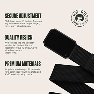 Men's Groove Life Stretch Nylon Belt with Magnetic Buckle