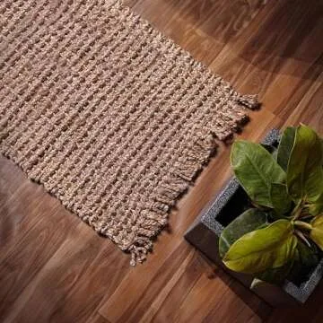Hausattire Hand Woven Jute Runner Area Rug 2'x5' - Natural,Reversible Farmhouse Boho Rustic Area Runner Rugs for Hallway, Kitchen,Living Room,Bedroom|Decorative Floor Rugs-24x60 Inches