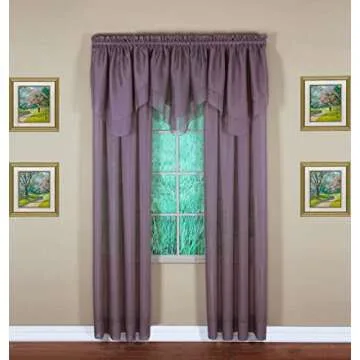 Today's Curtain Emelia Original Voile Panel 90", Amethyst, 60" W x 90" L