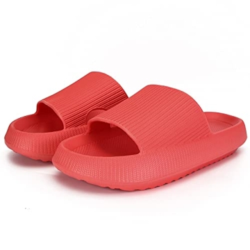 Pillow Slippers for Women, Non-Slip Massage Foam Shower Bathroom Home Floor Thick Sole Quick Drying ...