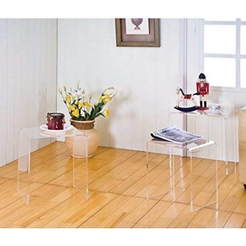 Stylish Acrylic Nesting Tables Set of 3 for Home Décor