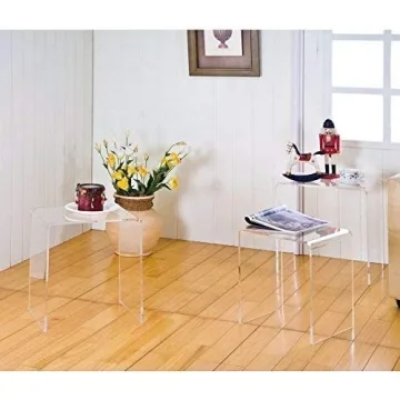 Stylish Acrylic Nesting Tables Set of 3 for Home Décor