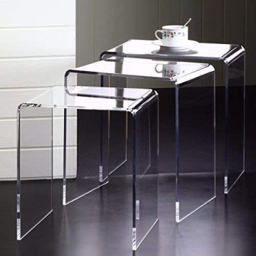 Stylish Acrylic Nesting Tables Set of 3 for Home Décor