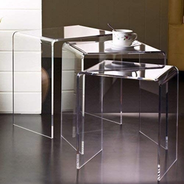 Stylish Acrylic Nesting Tables Set of 3 for Home Décor