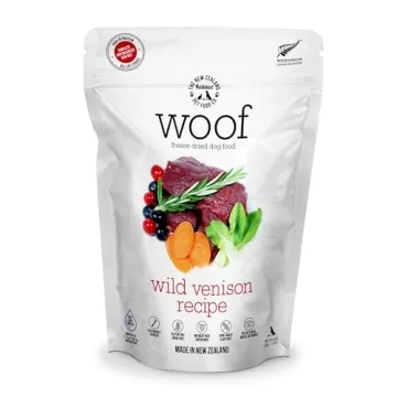 WOOF Wild Venison Freeze-Dried Raw Dog Food - Mixer, Topper, or Treat - High Protein, Natural, Limit...