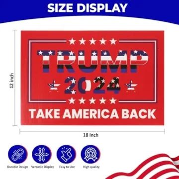 MMVINE Trump 2024 Double-Sided Yard Sign
