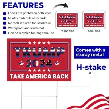 MMVINE Trump 2024 Double-Sided Yard Sign