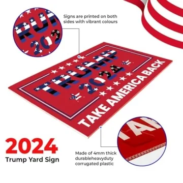 MMVINE Trump 2024 Double-Sided Yard Sign