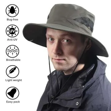 CAMOLAND Sun Hat with Removable Mesh Head Net - Ultimate Outdoor Protection