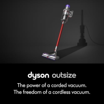 Dyson Outsize Cordless Vacuum Cleaner, Nickel/Red, Extra Large