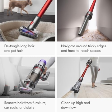 Dyson Outsize Cordless Vacuum Cleaner, Nickel/Red, Extra Large