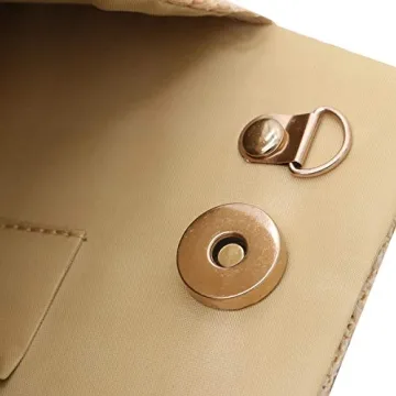 Elegant Puedo Evening Clutch - Stylish Straw Crossbody Bag