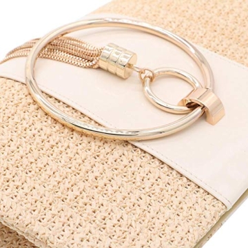 Elegant Puedo Evening Clutch - Stylish Straw Crossbody Bag