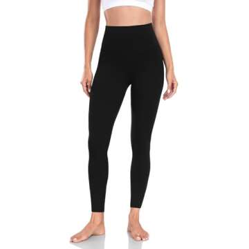 HeyNuts Yoga Pro 7/8 Leggings, High Waisted Soft Pants Buttery Workout Leggings Athletic Compression Yoga Pants 25'' Black S(4/6)