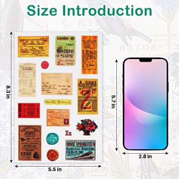 Vintage Washi Stickers for Journaling - Ephemera Sticker Book for Journaling with 402 Vintage Stickers & 20 Scrapbook Papers. Junk Journal Supplies, Scrapbooking Supplies for DIY Paper Crafts