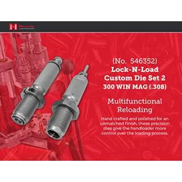 Hornady Custom Grade New Dimension 2-Die Set, 300 Win MAG (.308) (546352) - Caliber Specific Reloadi...