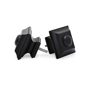 Ivilon Drapery Rod - 120 to 240 Inch Black Square Design