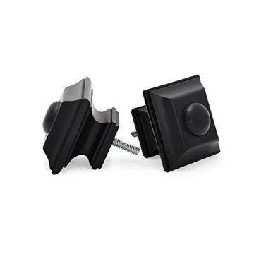 Ivilon Drapery Rod - 120 to 240 Inch Black Square Design