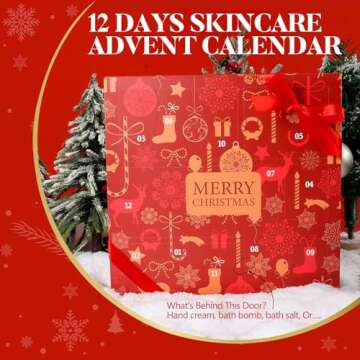 Advent Calendar Holiday Gifts 2025, 12 Pcs Spa Gift Set for Women, Christmas Gift for Women with Christmas Bath Bomb, Hand Cream, Body Lotion,Happy New Year Gifts for Mother