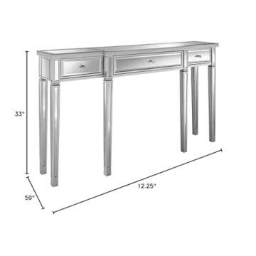 Pulaski Damon Mirrored Console Table, 59.0" L x 12.25" W x 33.0" H