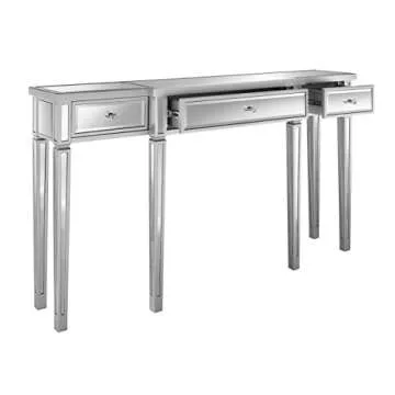 Pulaski Damon Mirrored Console Table, 59.0" L x 12.25" W x 33.0" H