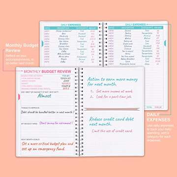 Budget Planner - Monthly Finance Organizer with Expense Tracker Notebook to Manage Your Money Effectively, Undated Finance Planner/Account Book, Start Anytime, 1 Year Use, A5, Twig
