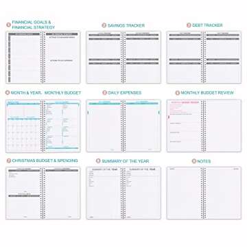 Budget Planner - Monthly Finance Organizer with Expense Tracker Notebook to Manage Your Money Effectively, Undated Finance Planner/Account Book, Start Anytime, 1 Year Use, A5, Twig