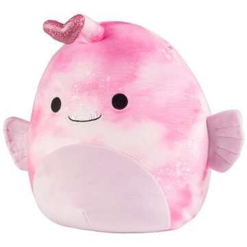 Squishmallows Original 10-Inch Sy The Easter Anglerfish - Official Jazwares Plush - Collectible Soft Squishy Stuffed Animal Toy - Add to Your Squad - Gift for Kids, Girls & Boys