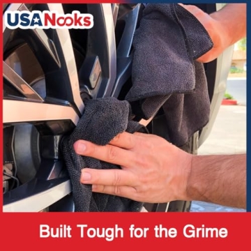 USANOOKS Microfiber Cleaning Cloths - Ultra-Absorbent 12-Pack