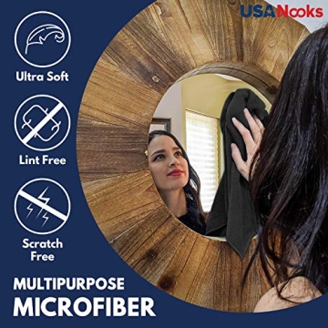 USANOOKS Microfiber Cleaning Cloths - Ultra-Absorbent 12-Pack