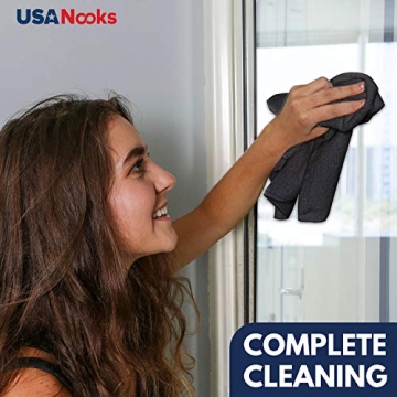 USANOOKS Microfiber Cleaning Cloths - Ultra-Absorbent 12-Pack