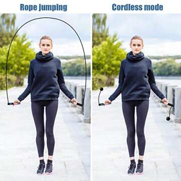 Jump Rope, Digital Weighted Handle Workout Jumping Rope with Calorie Counter for Training Fitness, A...