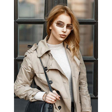 Stylish 3 Pairs Rimless Sunglasses for Summer Fashion