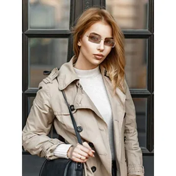 Stylish 3 Pairs Rimless Sunglasses for Summer Fashion
