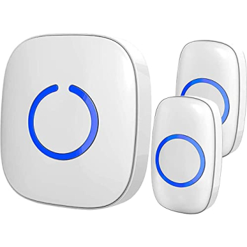 SadoTech Wireless Doorbells for Home, Apartments, Businesses, Classrooms - Easy Install, 2 Ring & 1 ...