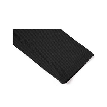 POPZONE Women's Mockneck Ribbed Tee in Black