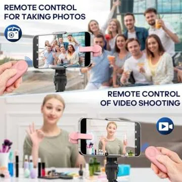 Oresoc RF Remote Control Page Turner for Kindle Paperwhite,Kindle Accessories Remote Photo and Video for E-Book iPhone iPad Android Tablets Reading Novels Comics Remote Control Extenders(Pink)