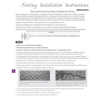 Heavy Duty Poultry Aviary Netting 2 Inch Knotted (25 ft x 50 ft)