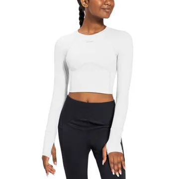 BALEAF Women's Long Sleeve Crop Top for All Activities