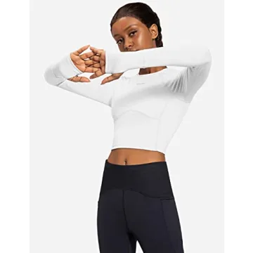 BALEAF Women's Long Sleeve Crop Top for All Activities