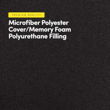 Comfortable Memory Foam Chair Cushions - Non-Slip Black - 6 Pack