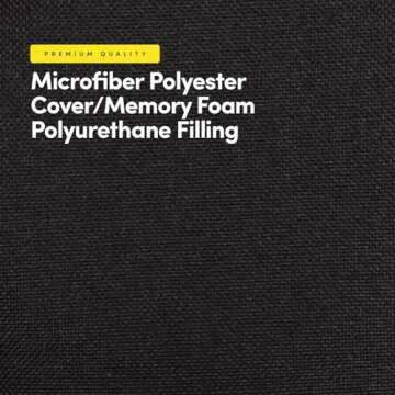 Comfortable Memory Foam Chair Cushions - Non-Slip Black - 6 Pack