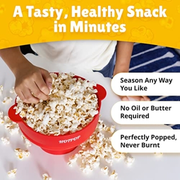 HotPop Silicone Popcorn Maker - Collapsible, Safe, Easy to Clean