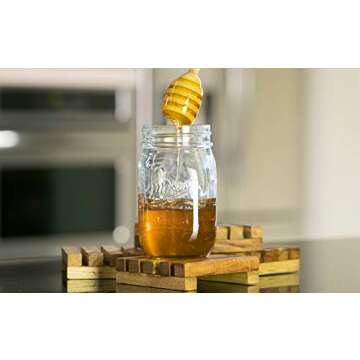 Mason Craft & More Glass Tableware Collection, HONEY JAR, Clear, 16oz